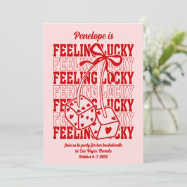 Lucky in Love Vegas Bachelorette Party Uitnodiging