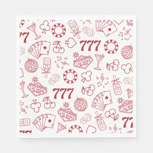 Lucky in Love Vegas Bachelorette Servet (Voorkant)