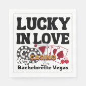 Lucky in Love Vegas Bachelorette Servet (Voorkant)