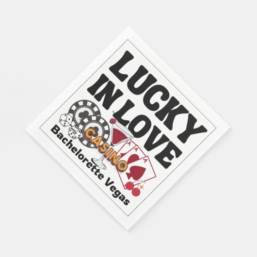 Lucky in Love Vegas Bachelorette Servet (Hoek)