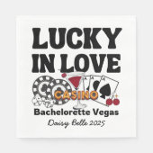 Lucky In Love Vegas Bachelorette Servet (Voorkant)