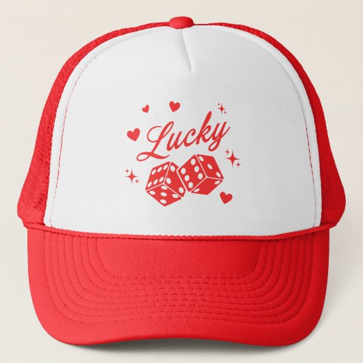 Lucky in Love-Vegas Bachelorette Trucker Hat Trucker Pet (Voorkant)