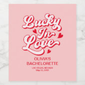 Lucky In Love Vegas Meidenavakantie Wijn Etiket (Enkel label)