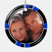 Lucky in Love Vegas Passen getrouwd Casino Chip Keramisch Ornament (Achterkant)