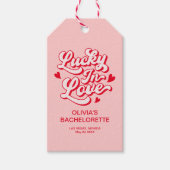 Lucky in Love Vegas vrijgezellenfeest Cadeaulabel (Voorkant)