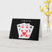 Lucky In Love (vier van de soort 7) Kaart (Gele Bloem)