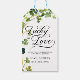 Lucky in Love Vrijgezellenfeest Green Shamrock Cadeaulabel
