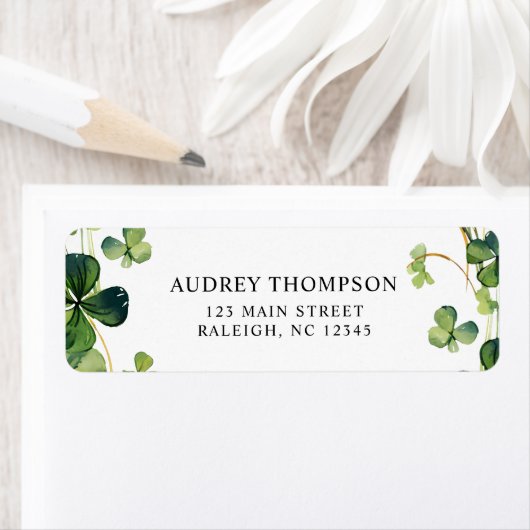 Lucky in Love Vrijgezellenfeest Green Shamrock Etiket (Insitu)