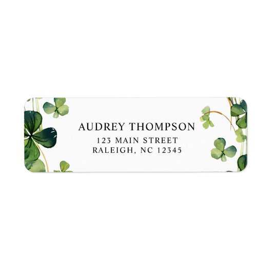 Lucky in Love Vrijgezellenfeest Green Shamrock Etiket (Voorkant)