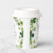 Lucky in Love Vrijgezellenfeest Green Shamrock Papieren Bekers (Rechts)