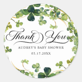 Lucky in Love Vrijgezellenfeest Green Shamrock Ronde Sticker