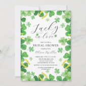 Lucky in Love Vrijgezellenfeest Kaart (Voorkant)