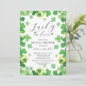 Lucky in Love Vrijgezellenfeest Kaart (Staand voorkant)