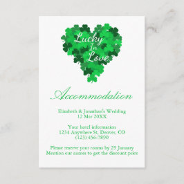 Lucky in Love Wedding Accommodatie Informatiekaartje
