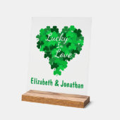 Lucky in Love Wedding Acryl Bord (Hoek)
