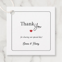 Lucky in Love Wedding  Bedankjes Labels