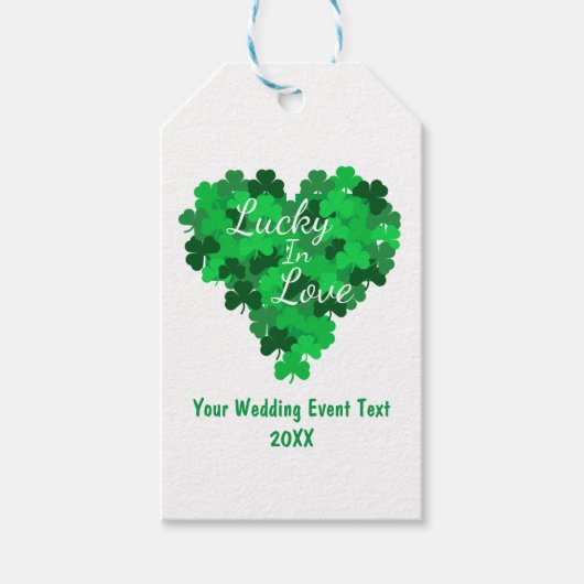 Lucky in Love Wedding Cadeaulabel (Voorkant)