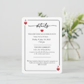 Lucky in Love Wedding Details Card Kaart (Staand voorkant)