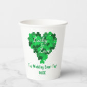 Lucky in Love Wedding Event Papieren Bekers (Voorkant)