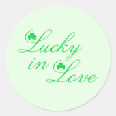 Lucky in Love Wedding Event Ronde Sticker (Voorkant)