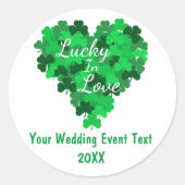 Lucky in Love Wedding Event Ronde Sticker (Voorkant)