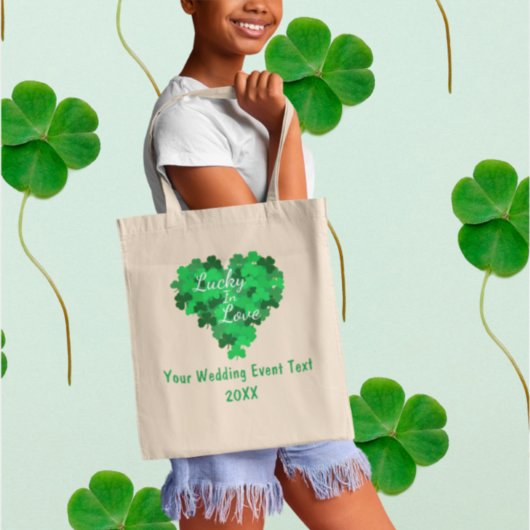 Lucky in Love Wedding Event Tote Bag
