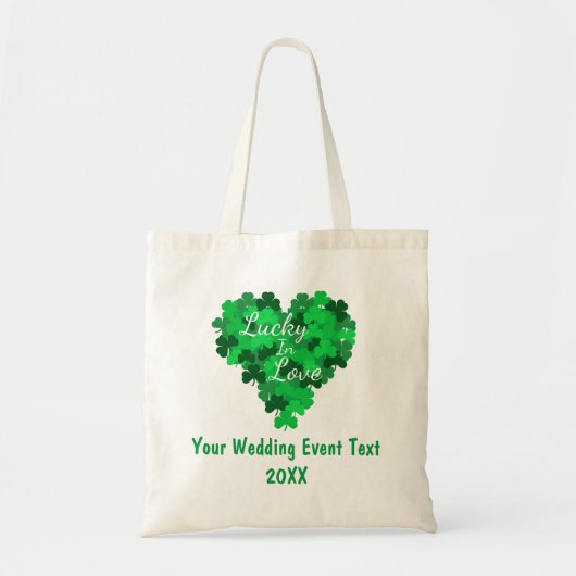 Lucky in Love Wedding Event Tote Bag (Voorkant)