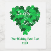 Lucky in Love Wedding Event Wijn Etiket (Enkel label)