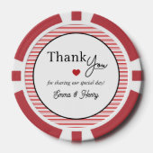 Lucky in Love Wedding Favor Poker Chips (Voorkant)