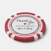 Lucky in Love Wedding Favor Poker Chips (Enkel)