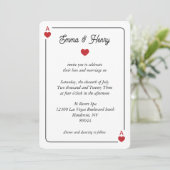 Lucky in Love Wedding Invitation Kaart (Staand voorkant)