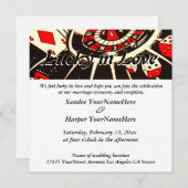 Lucky in Love Wedding Invitation Kaart (Voorkant / Achterkant)