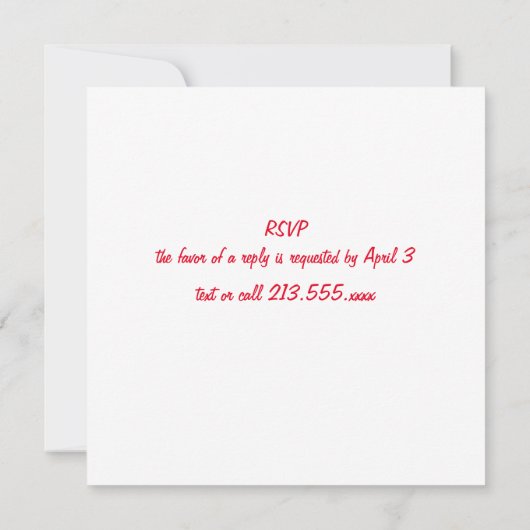 Lucky in Love Wedding Invitation Kaart (Achterkant)