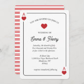 Lucky in Love Wedding Invitation  Kaart (Voorkant / Achterkant)