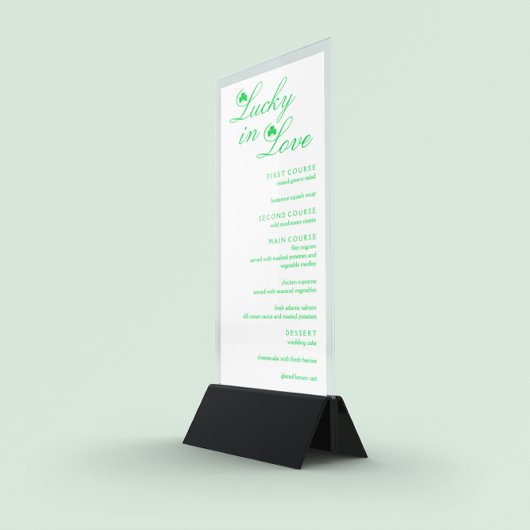 Lucky in Love Wedding Menu