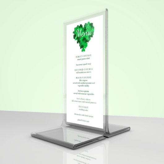 Lucky in Love Wedding Menu