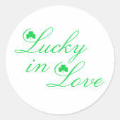 Lucky in Love Wedding Ronde Sticker (Voorkant)