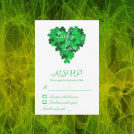 Lucky in Love Wedding RSVP Kaartje