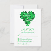 Lucky in Love Wedding RSVP Kaartje (Voorkant)