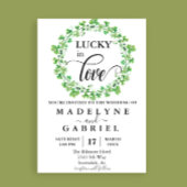 Lucky in Love Wedding St. Patrick's Day Clover Kaart