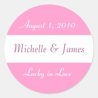 "Lucky in Love" Wedding Sticker
