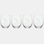 Lucky in Love Wedding Wijnglas Zonder Voet (Voorkant)