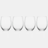 Lucky in Love Wedding Wijnglas Zonder Voet (Links)