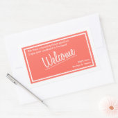 Lucky In Love - Welkomsttas Sticker - Koraal (Envelop)