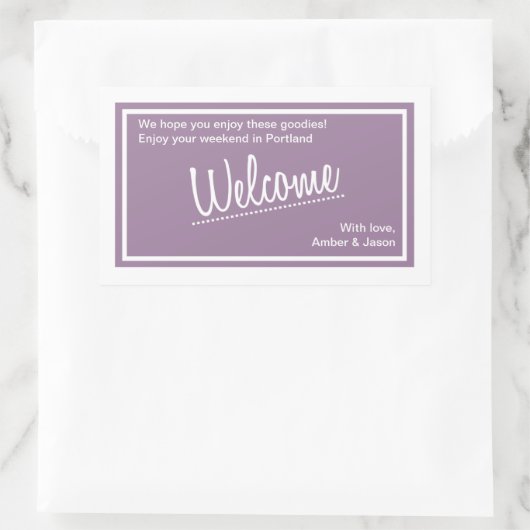 Lucky In Love - Welkomsttas Sticker - Lila (Tas)