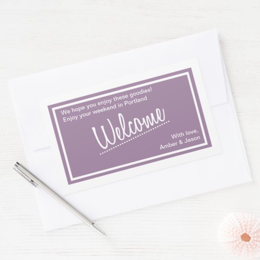 Lucky In Love - Welkomsttas Sticker - Lila (Envelop)