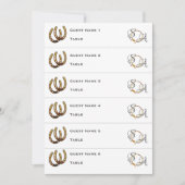 Lucky In Love Western Hoefijzer Trouwplaats Kaart (Voorkant)