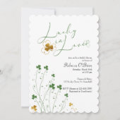 Lucky in Love Wildflower Shamrocks Vrijgezellenfee Kaart (Voorkant)