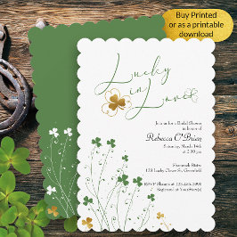 Lucky in Love Wildflower Shamrocks Vrijgezellenfee Kaart