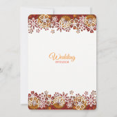 Lucky Indian Elephant Elegant Lace Wedding Invite Kaart (Achterkant)